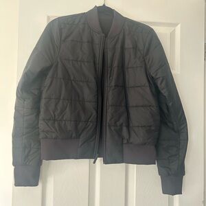 Women’s quilted Lululemon bomber jacket.
